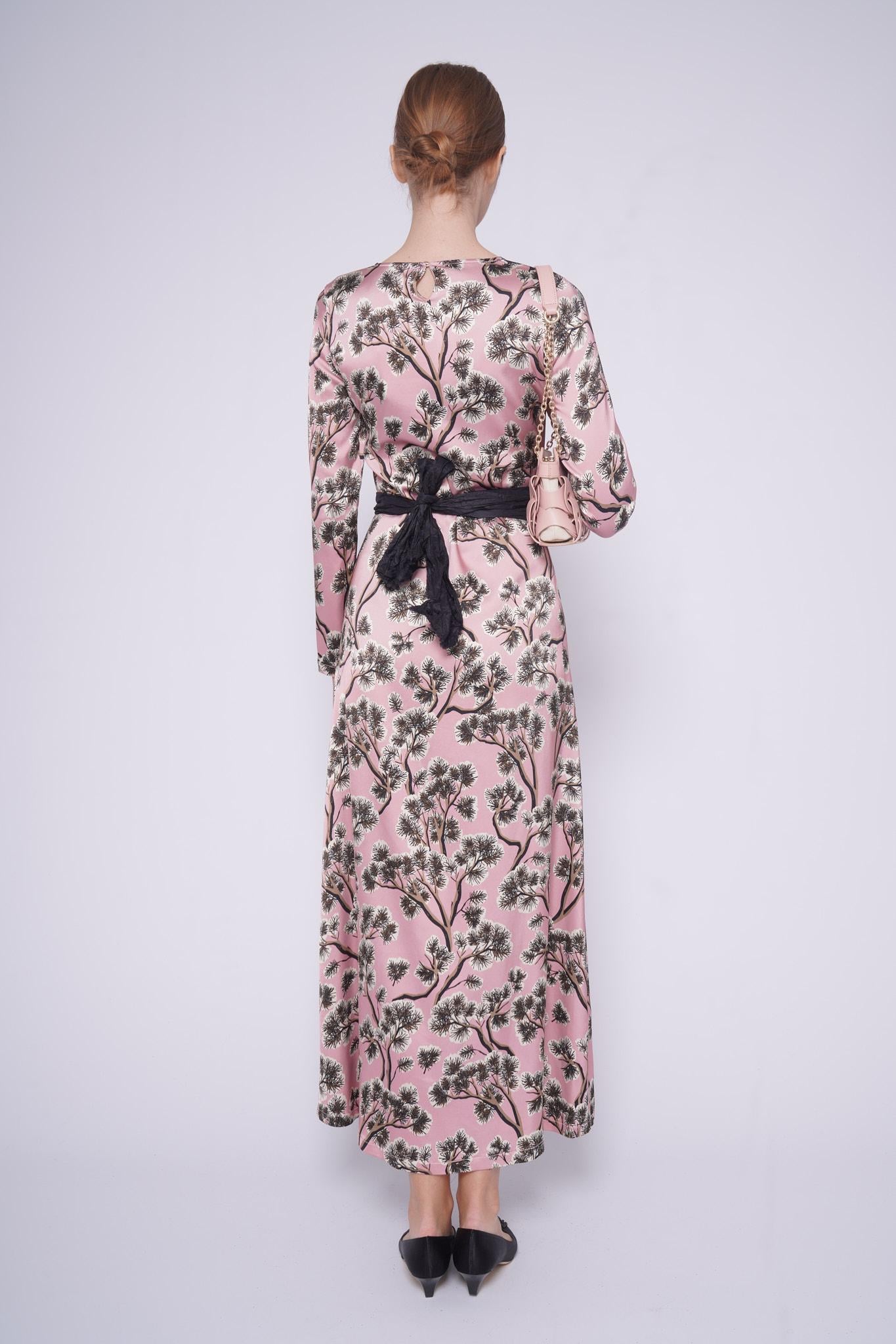 Abito lungo rosa SON 882LSETA ROSA siyu