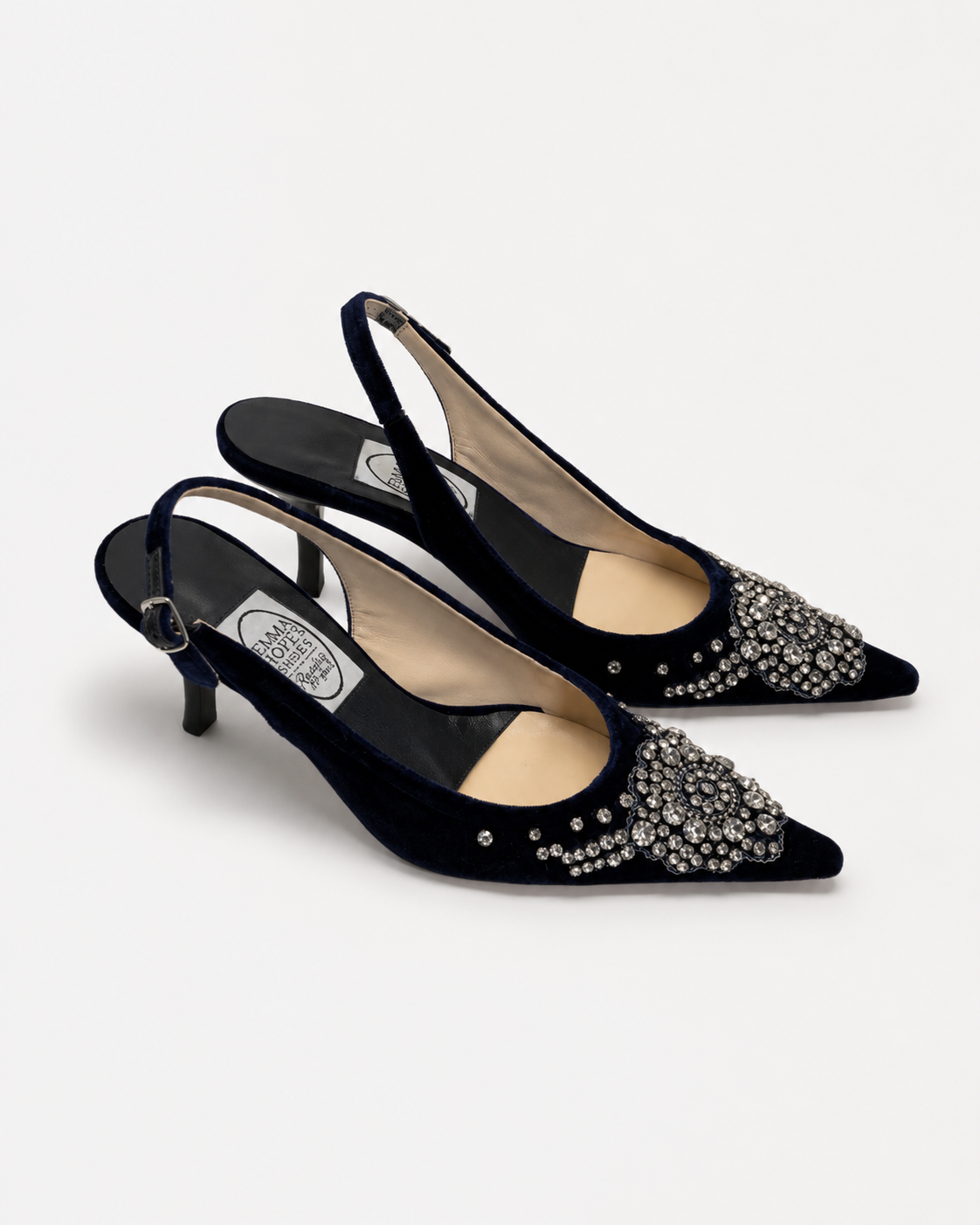 Slingback Diadema in velluto 