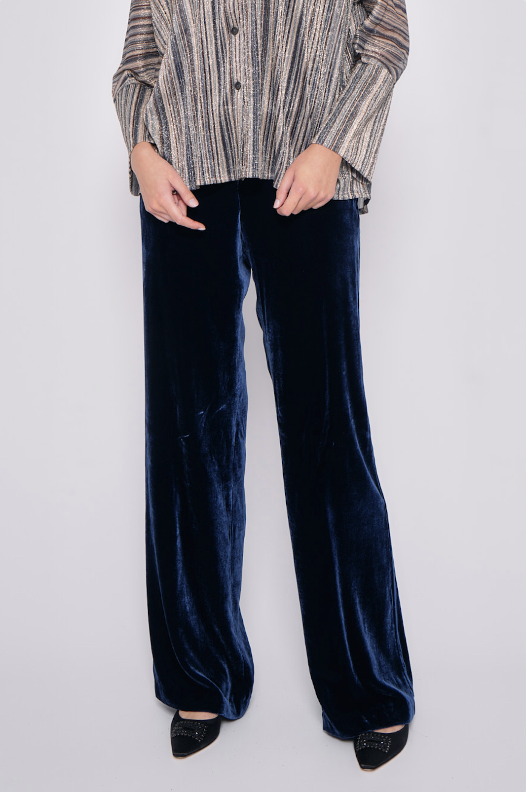 Pantalone in velluto PN 1900VELLUTO BLU Sartoria 74