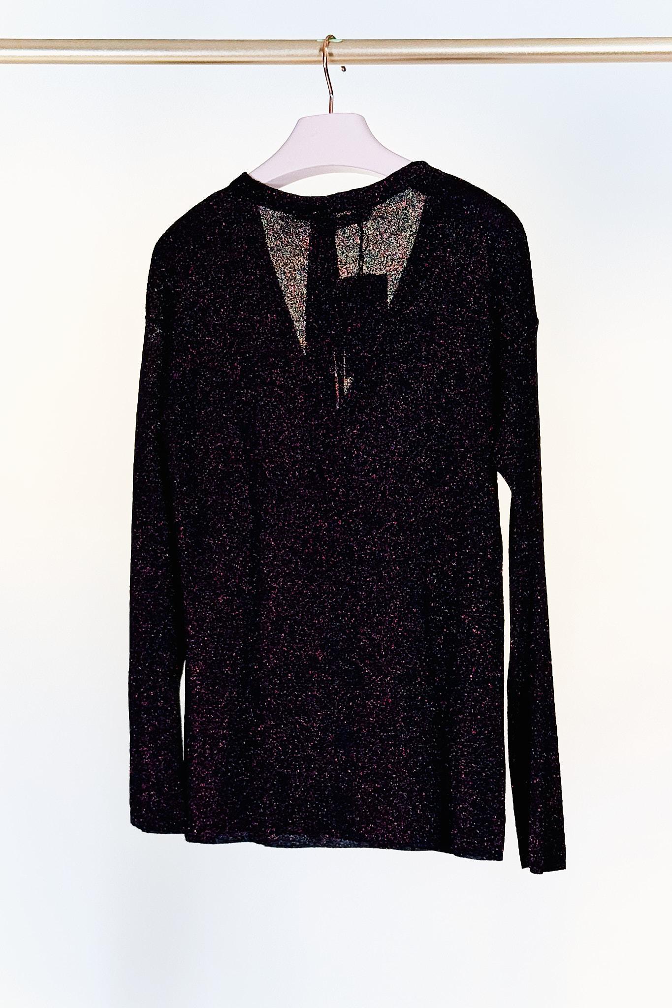 Cardigan lurex KLUJO 1324LAME BURGUNDY siyu