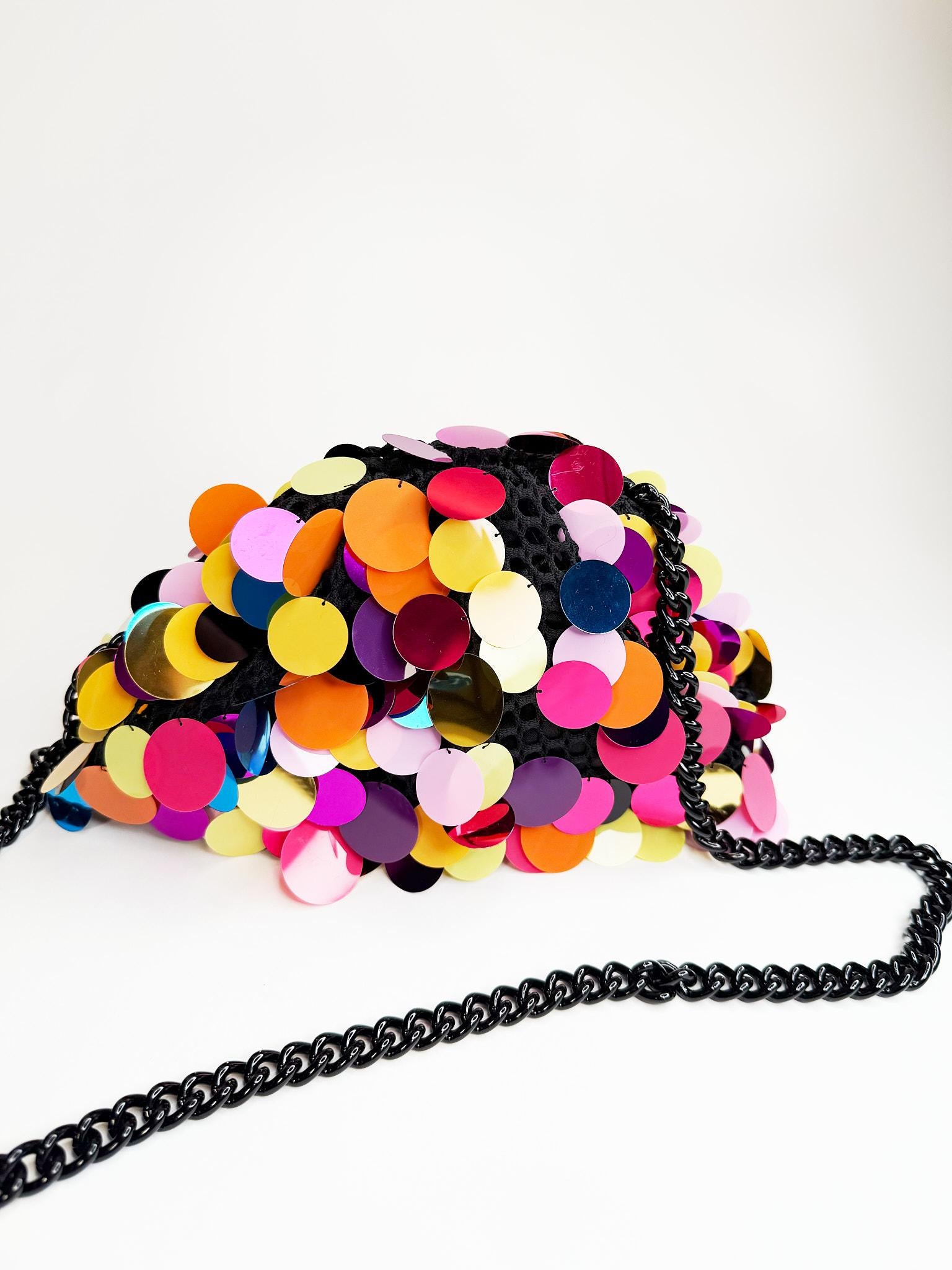 Clutch con paillettes CARNIVALPAILLETTES MULTI MARIA La rosa