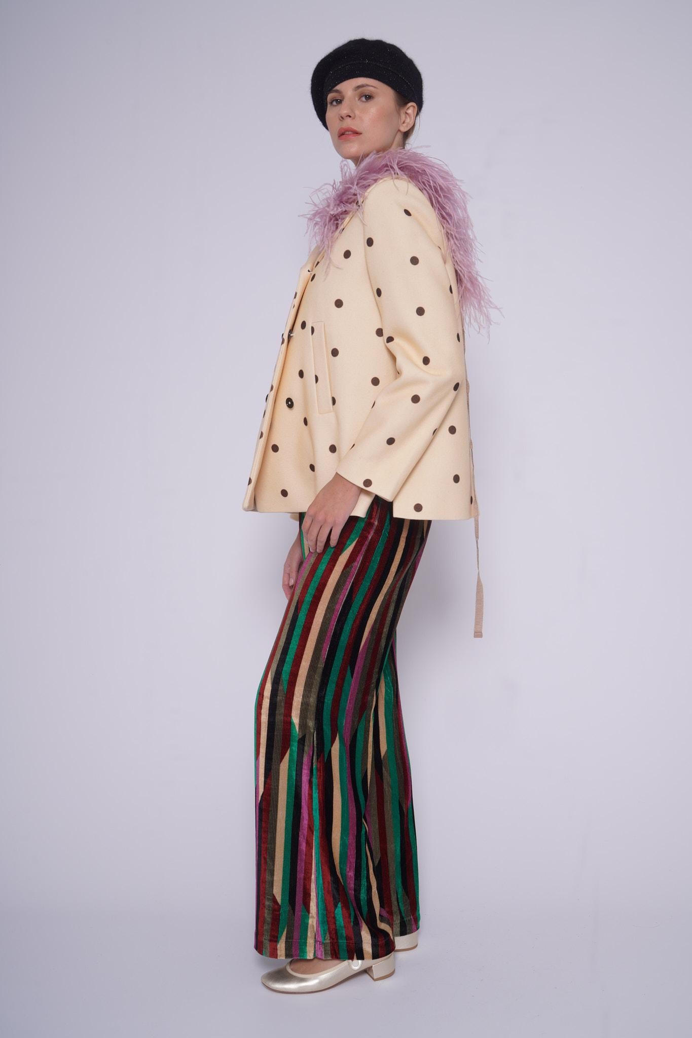 Giacca doppiopetto 1330POIS LATTE Unique edition