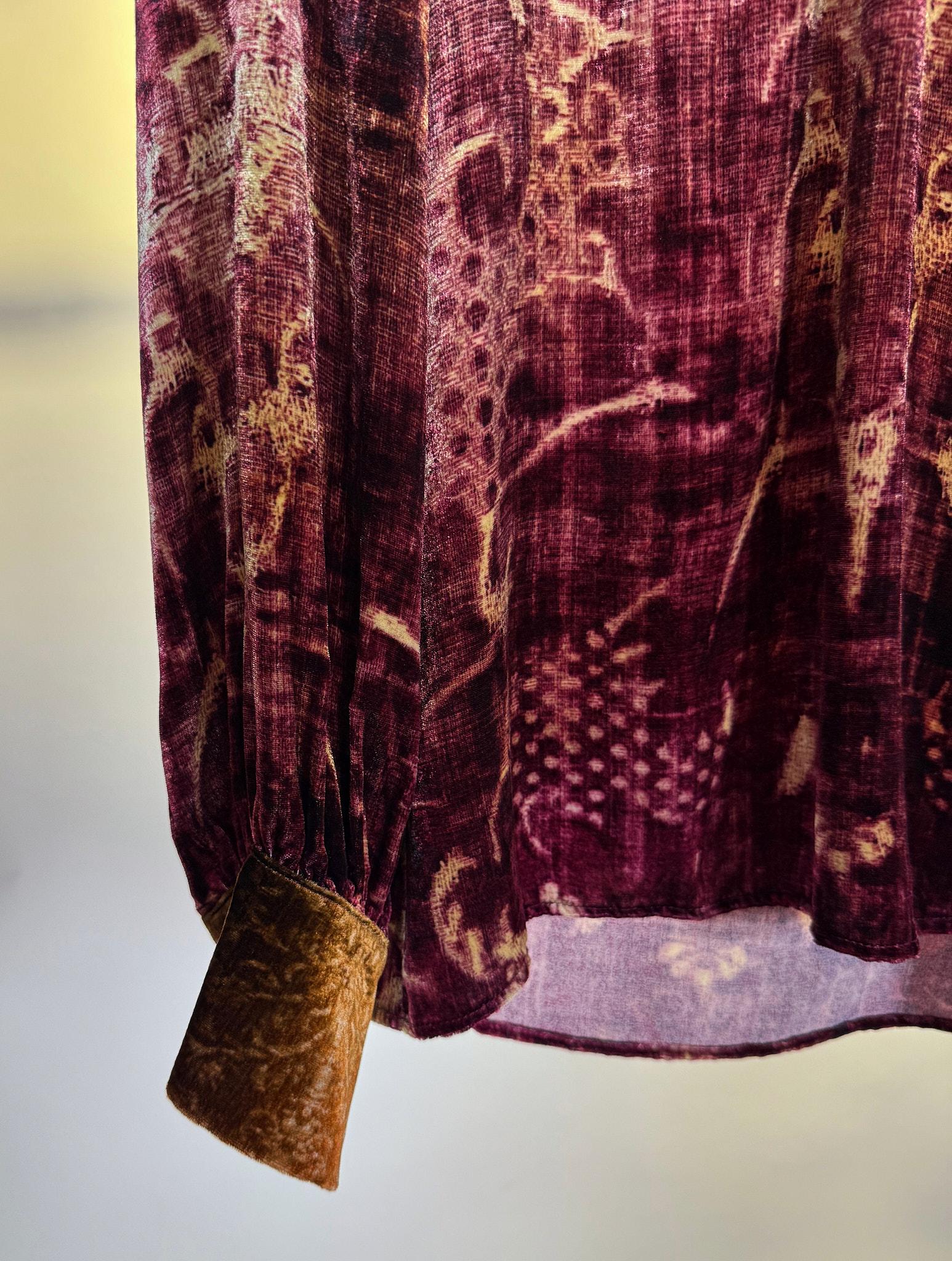 Blusa in velluto 516438VELLUTO BURGUNDY Pierre-Louis Mascia