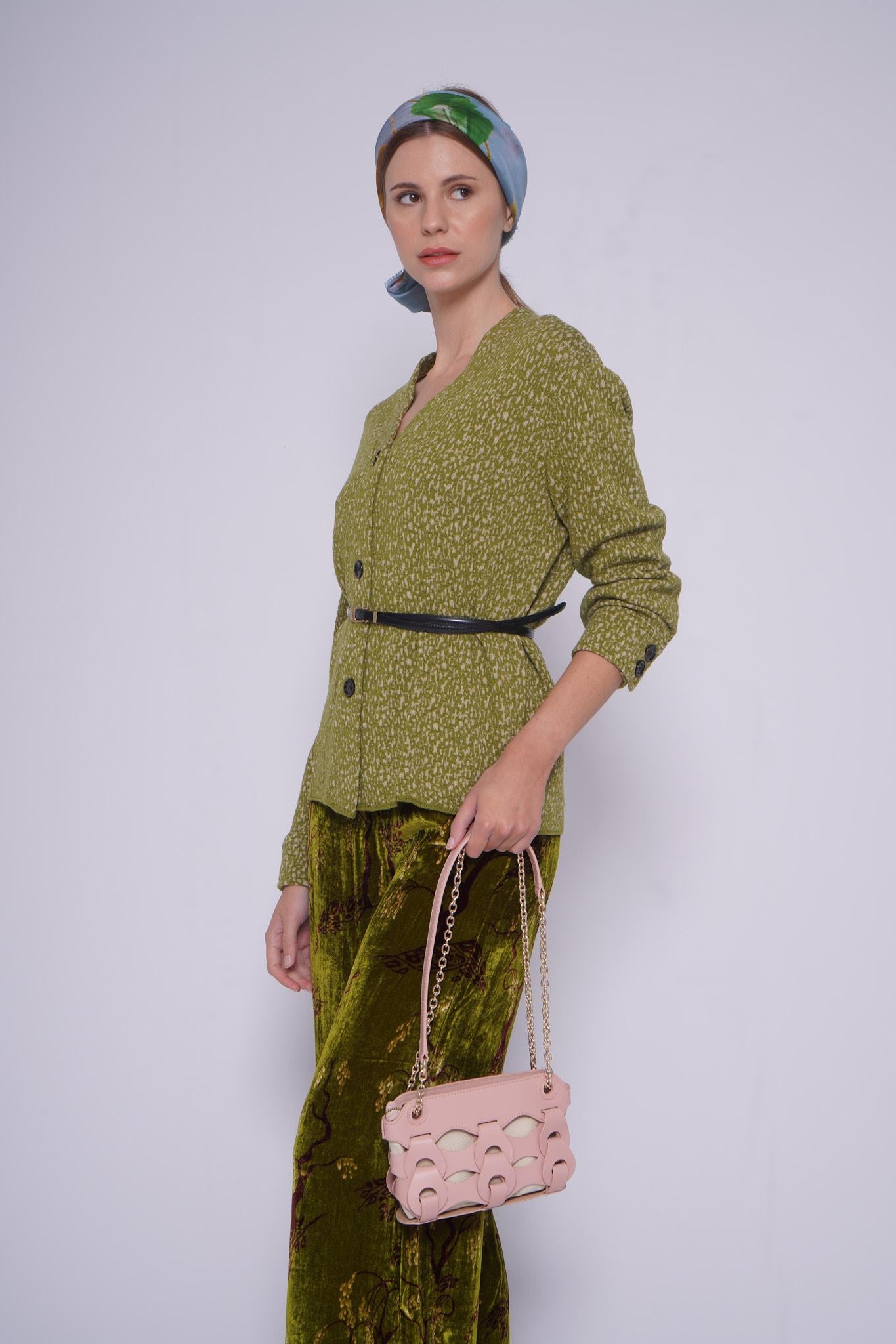 Cardigan in maglia K TOTEM 1324VERDE siyu