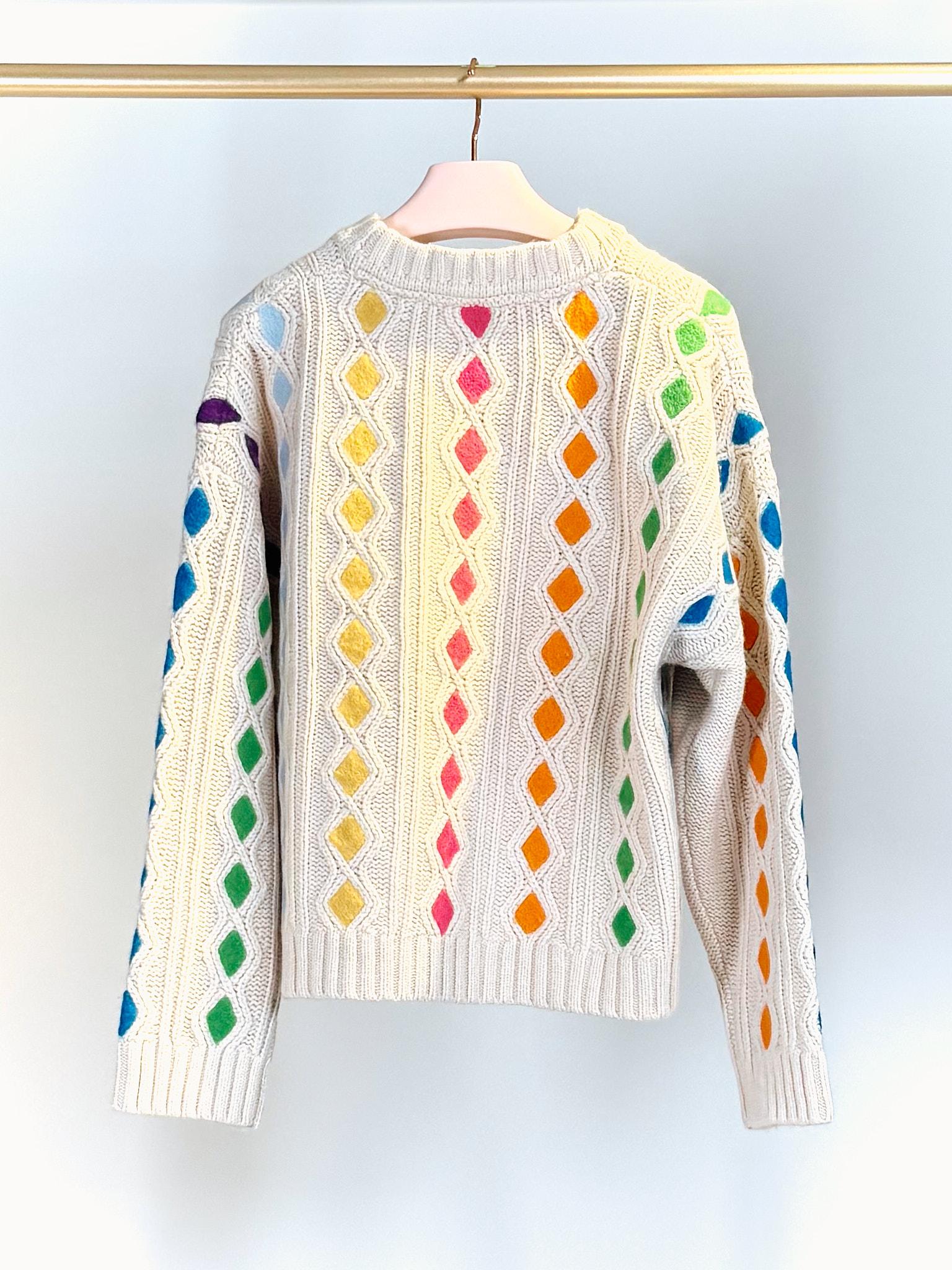 Maglia rombi colorati KNT073AQUADRI MULTI MIRA MIKATI