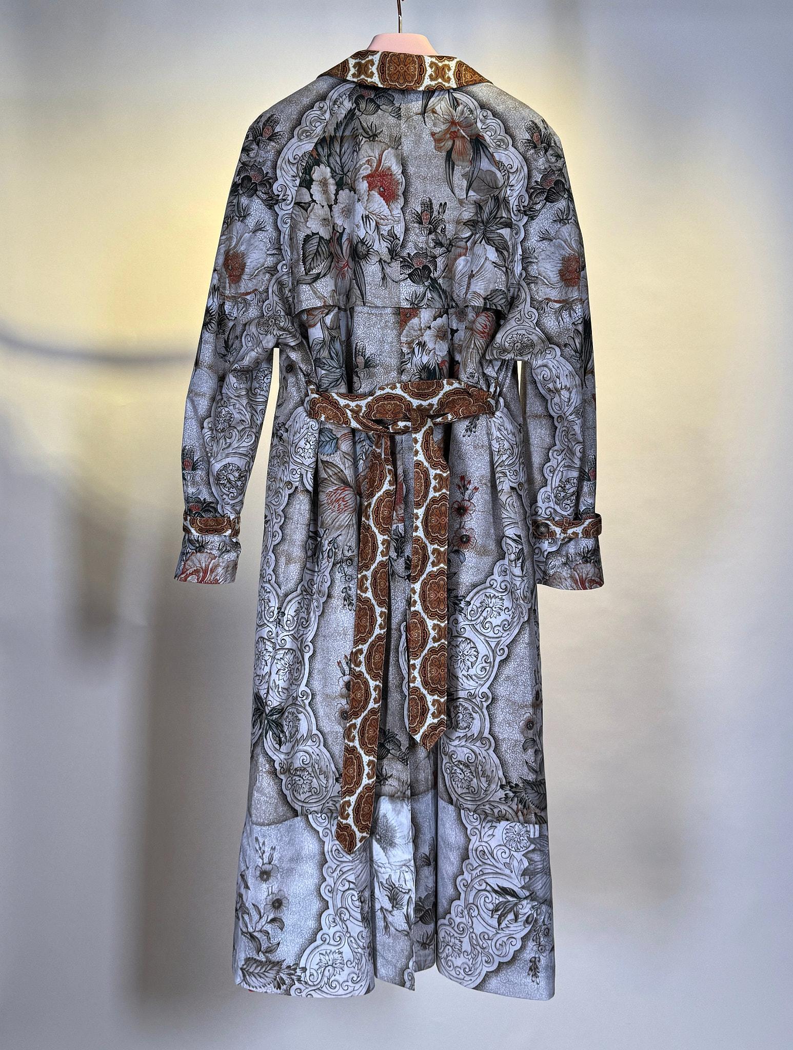 Trench fantasia 516587FIORI GRIGIO Pierre-Louis Mascia