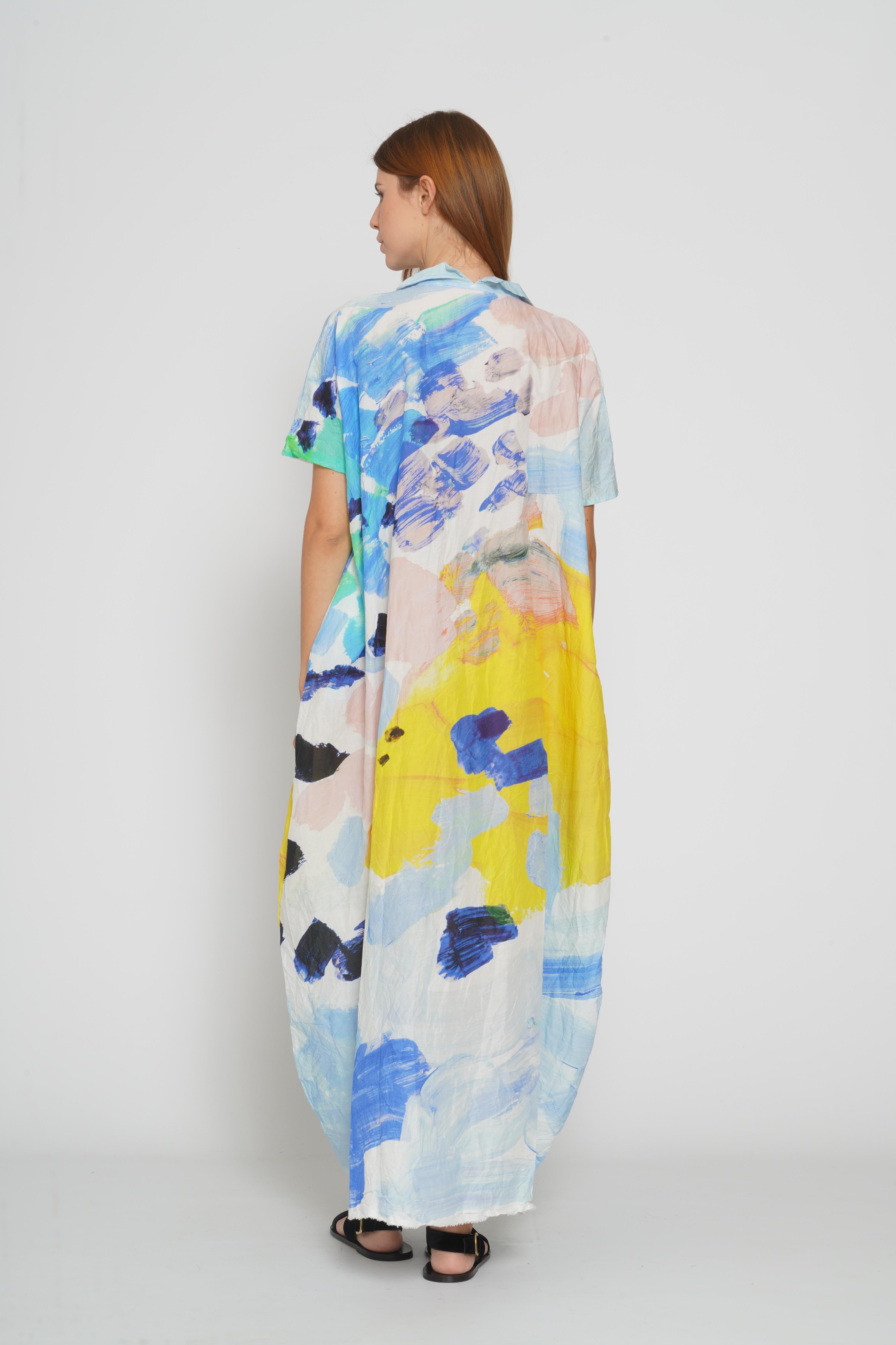 Abito in cotone multicolore 