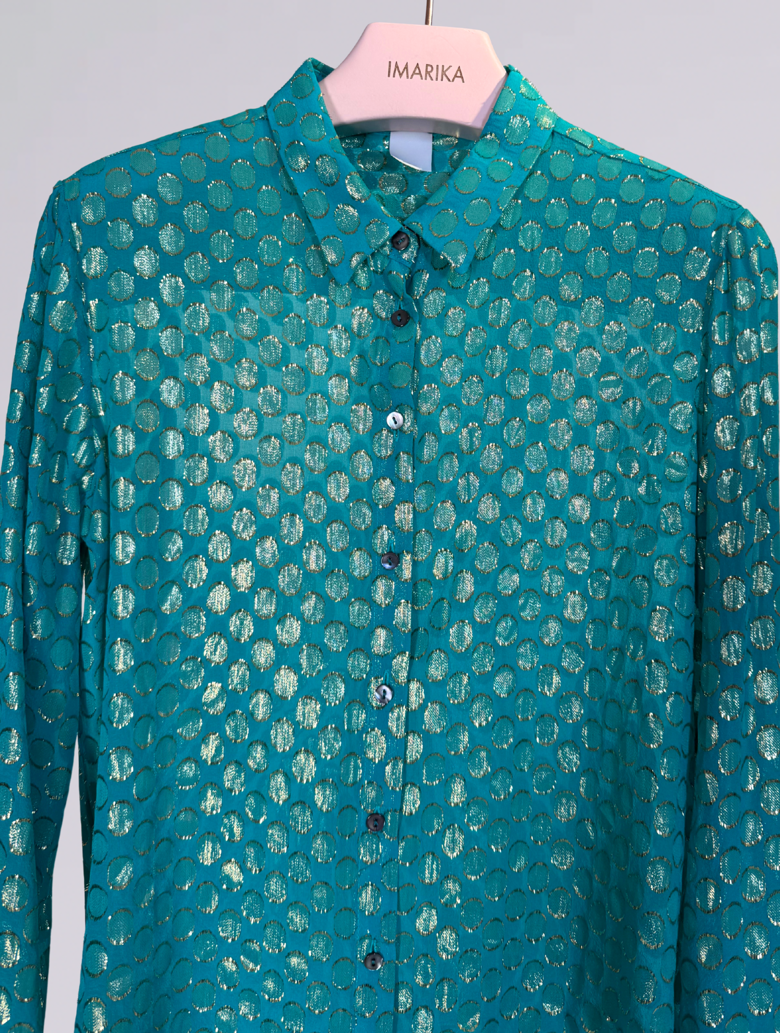 Camicia turchese lurex 