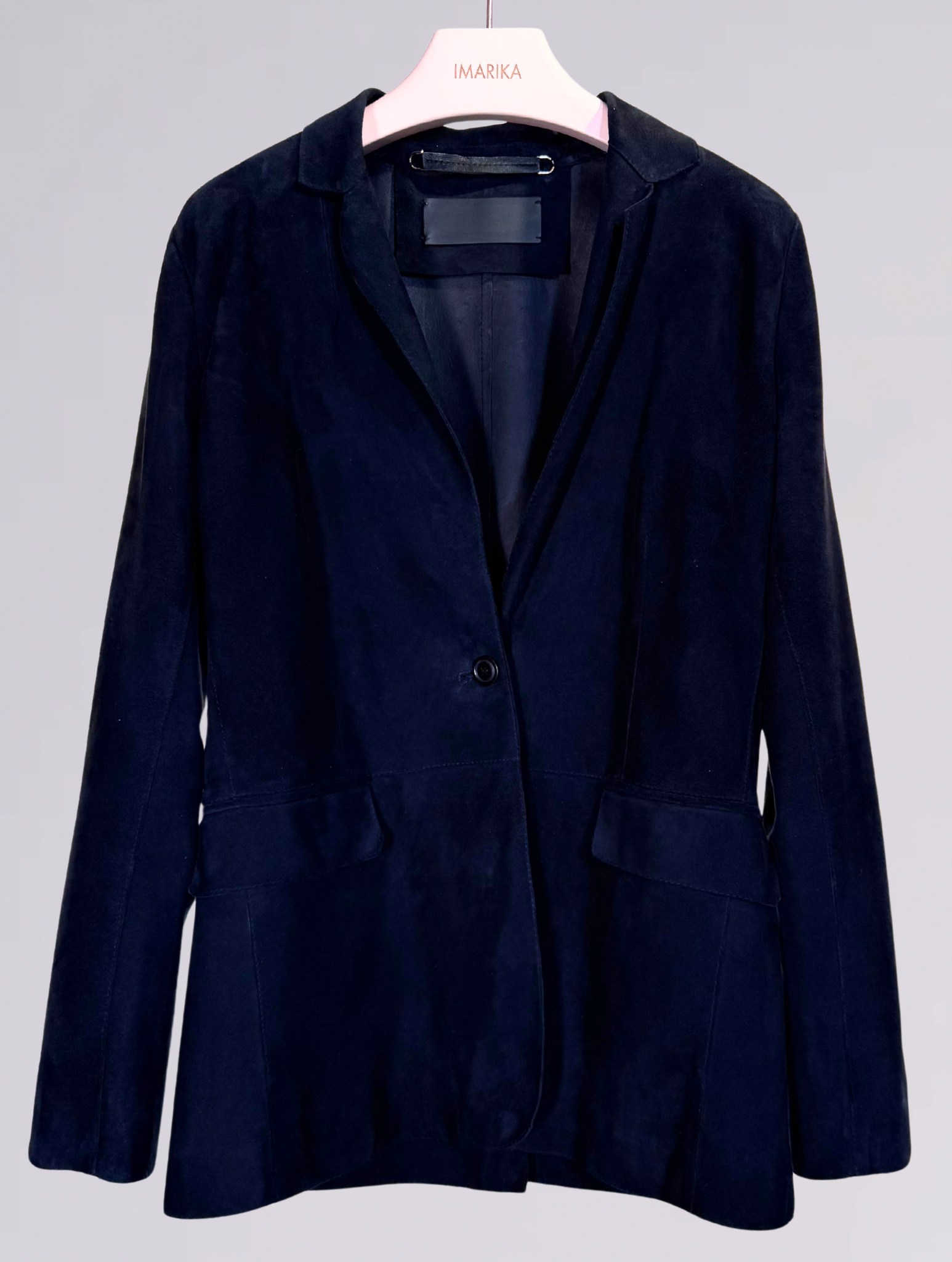 Blazer in pelle scamosciata 