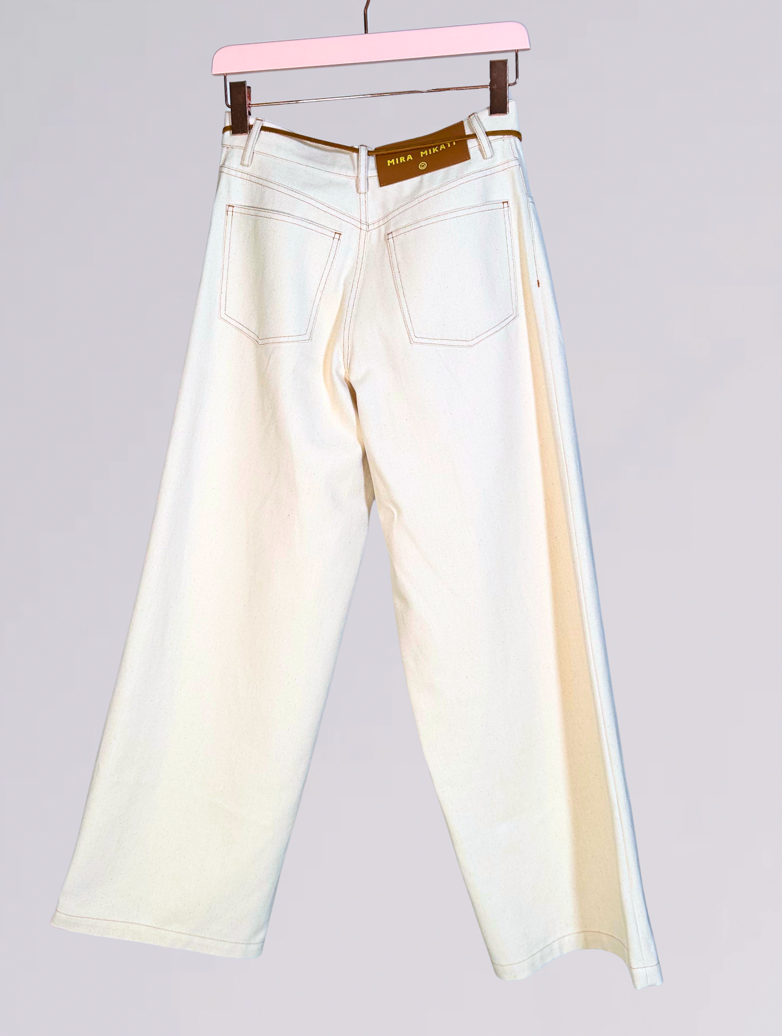 Jeans con cintura floreale 