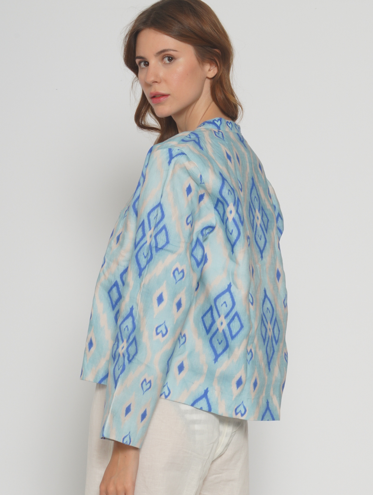 Giacca Comfrey Ikat blu 