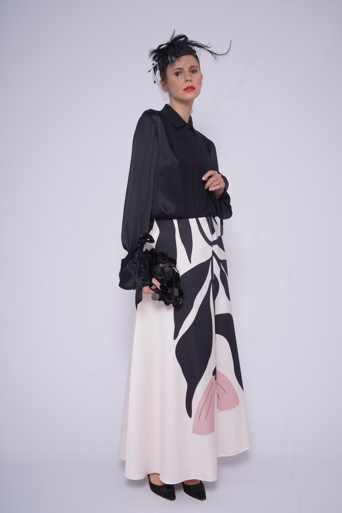 Gonna taffeta BN166FIORE ROSA Co.Go