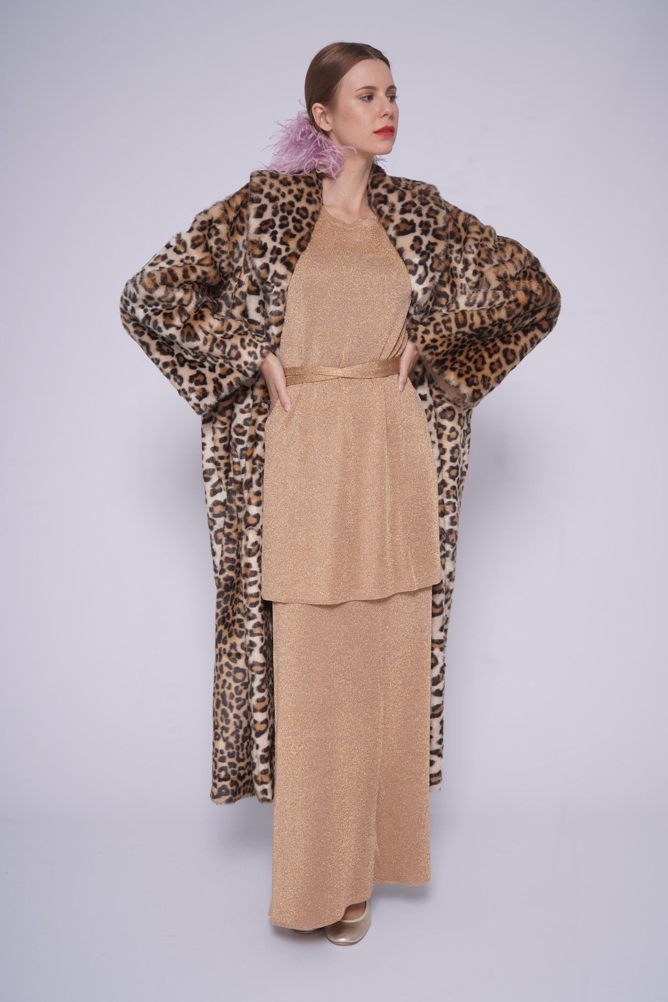 Cappotto in ecopelliccia PL0008LEO LUNGO MULTI VIVETTA