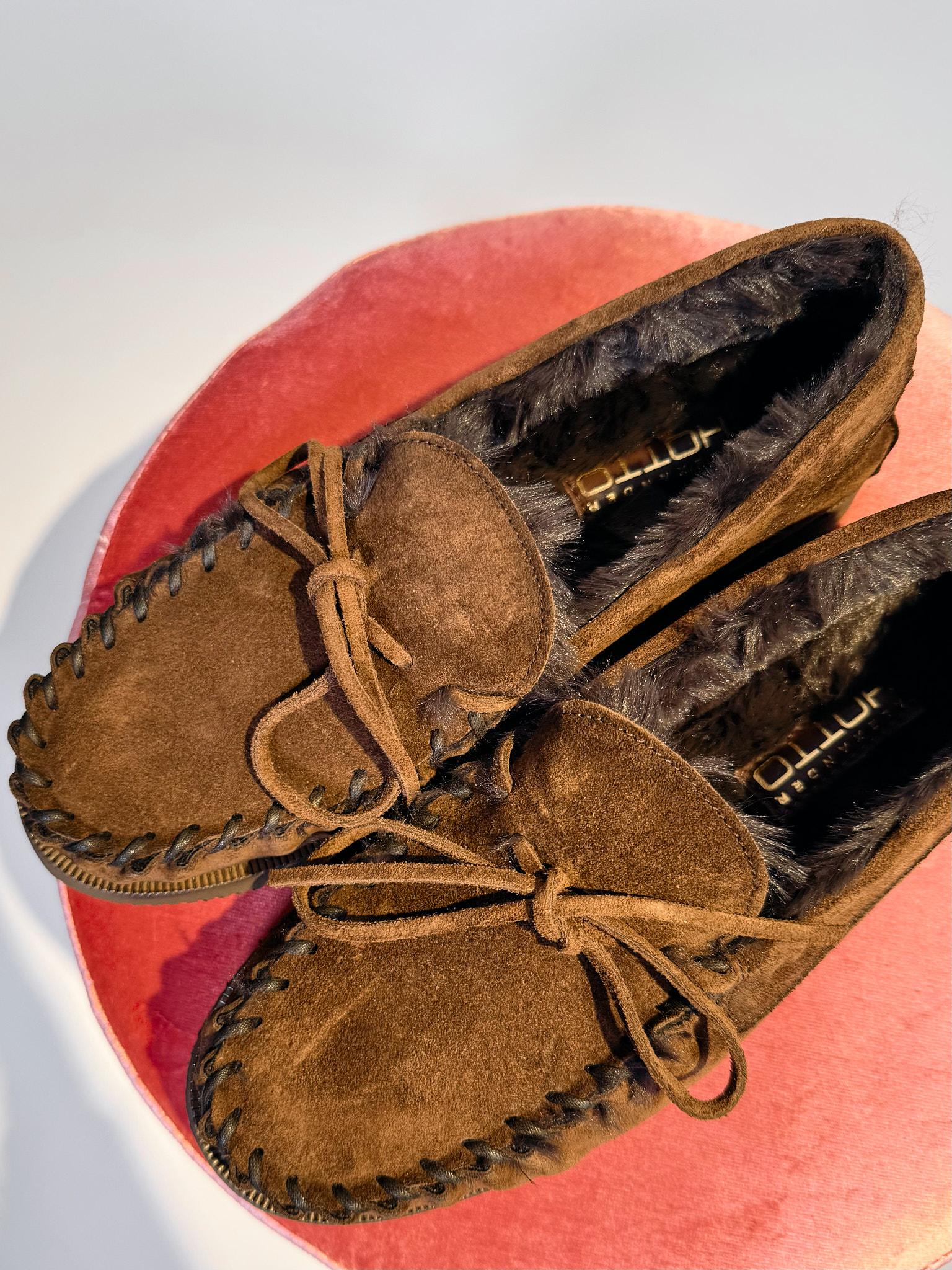 Mocassino teddy in suede marrone 68640TEDDY MARRONE Alexander Hotto