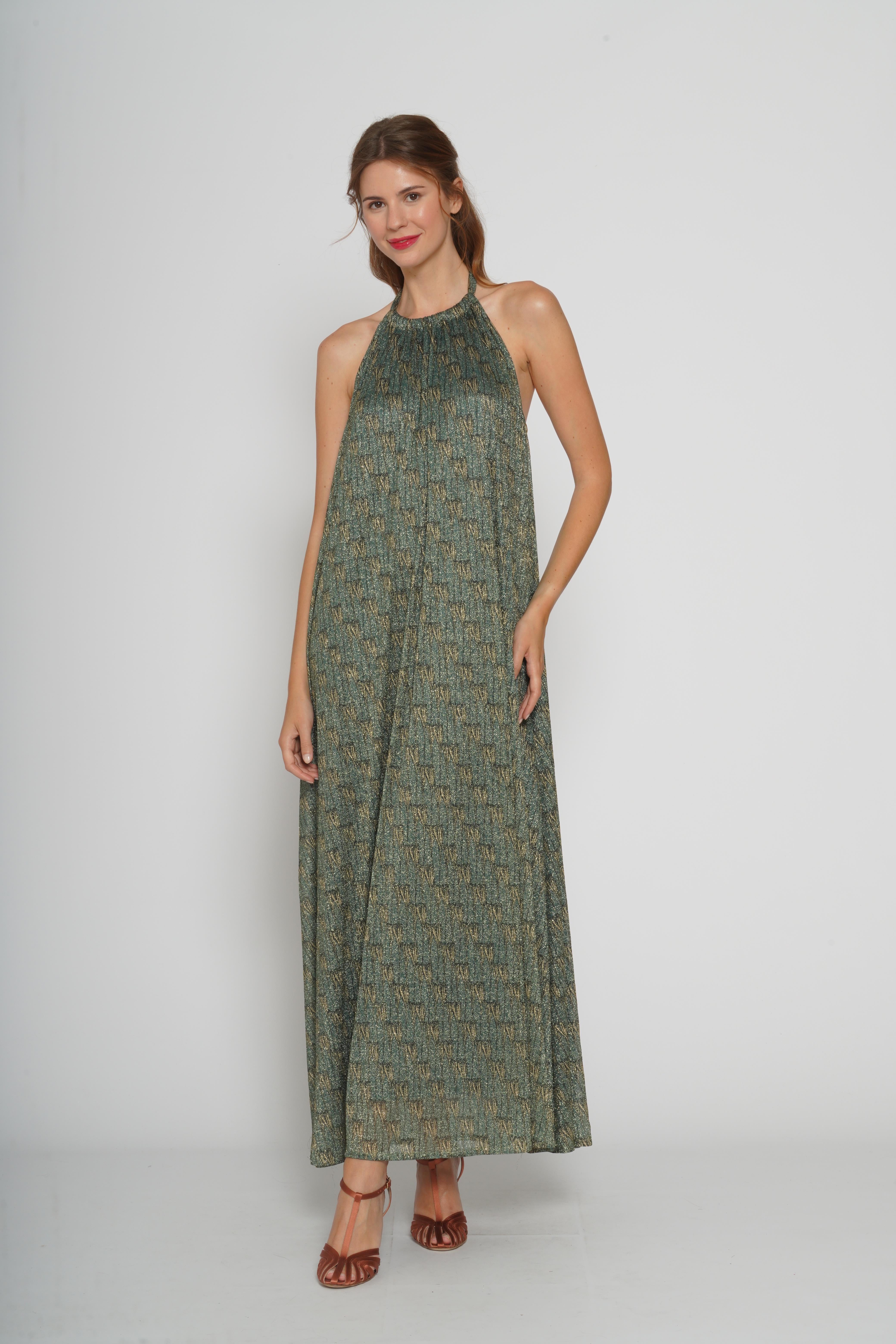 Abito in lurex verde 