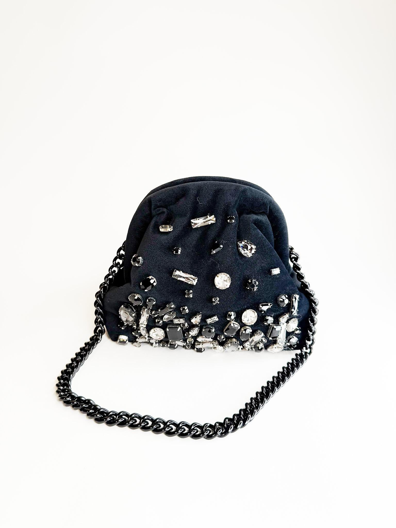 Clutch pepita PEPITASTRASS NERO MARIA La rosa