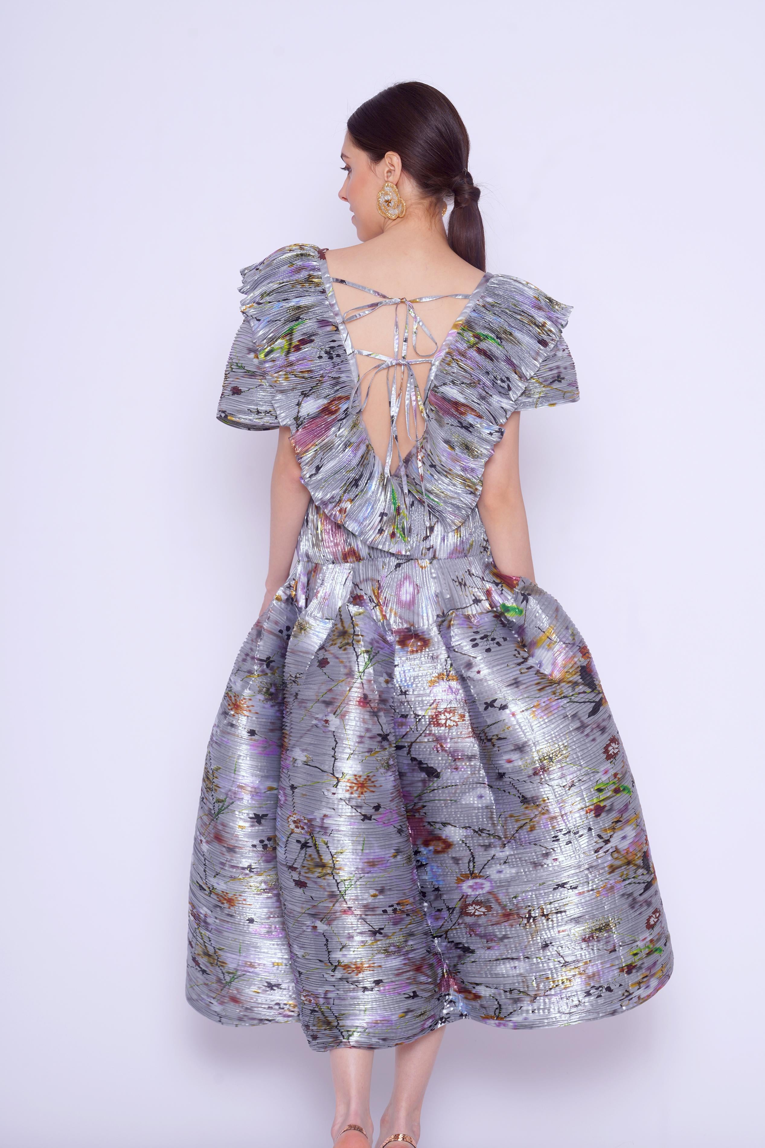 Gonna ampia metallizata 