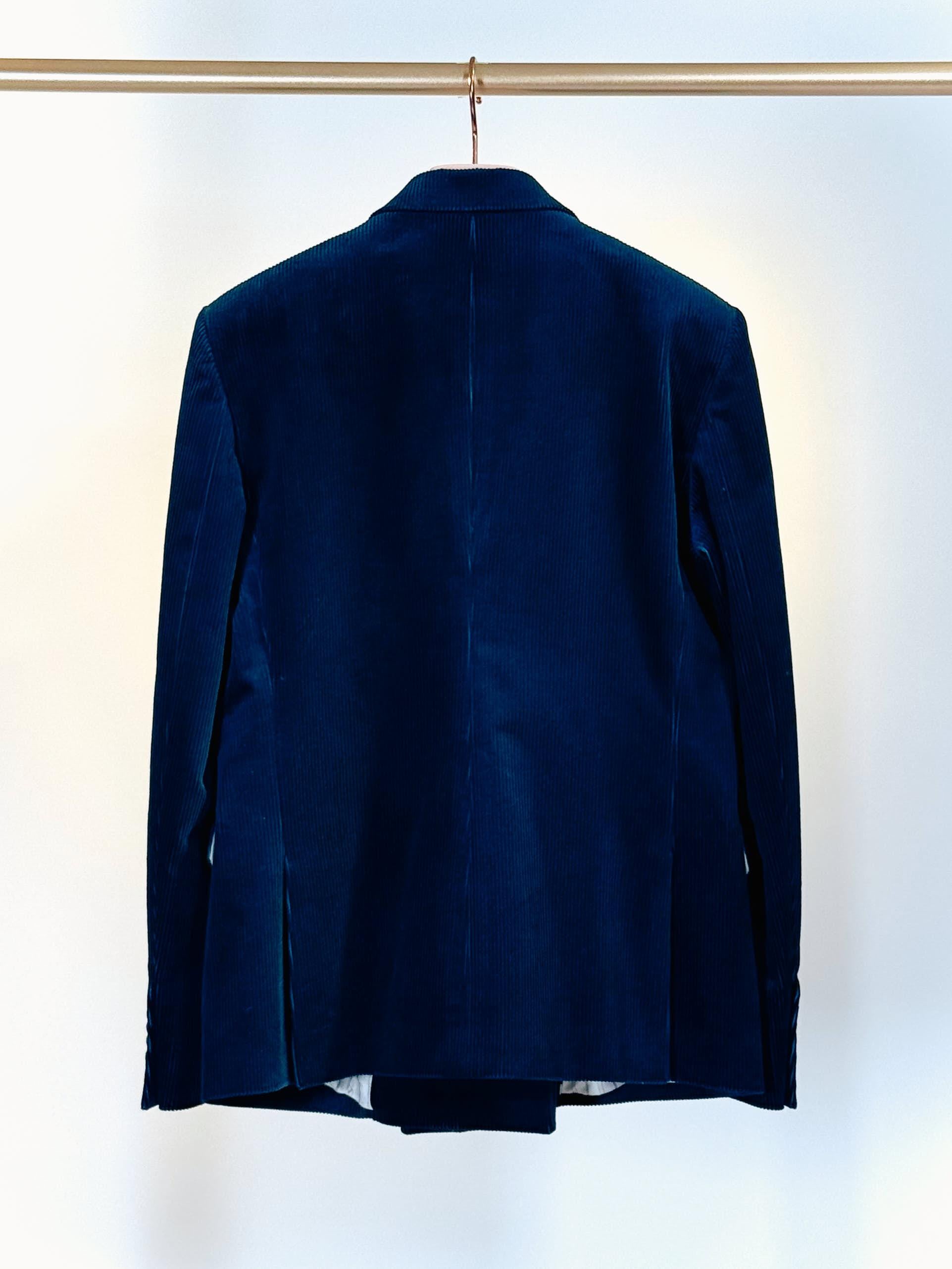 Giacca doppiopetto BICEVELLUTO BLU QUELLEDUE