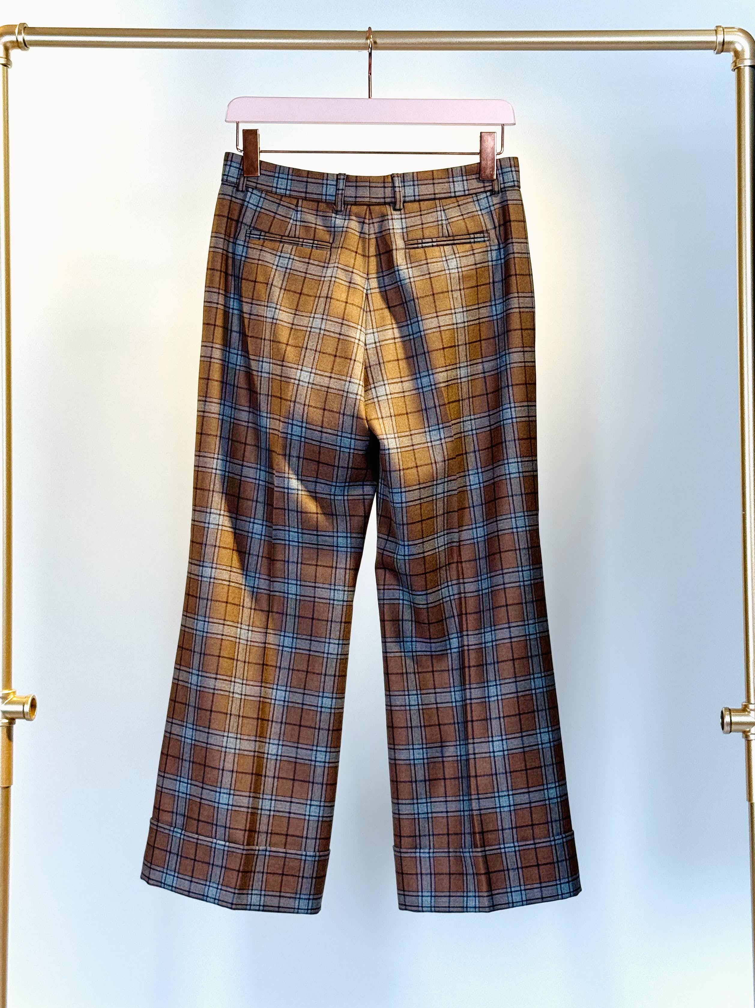 Pantalone tartan MELODIAQUADRI BEIGE QUELLEDUE
