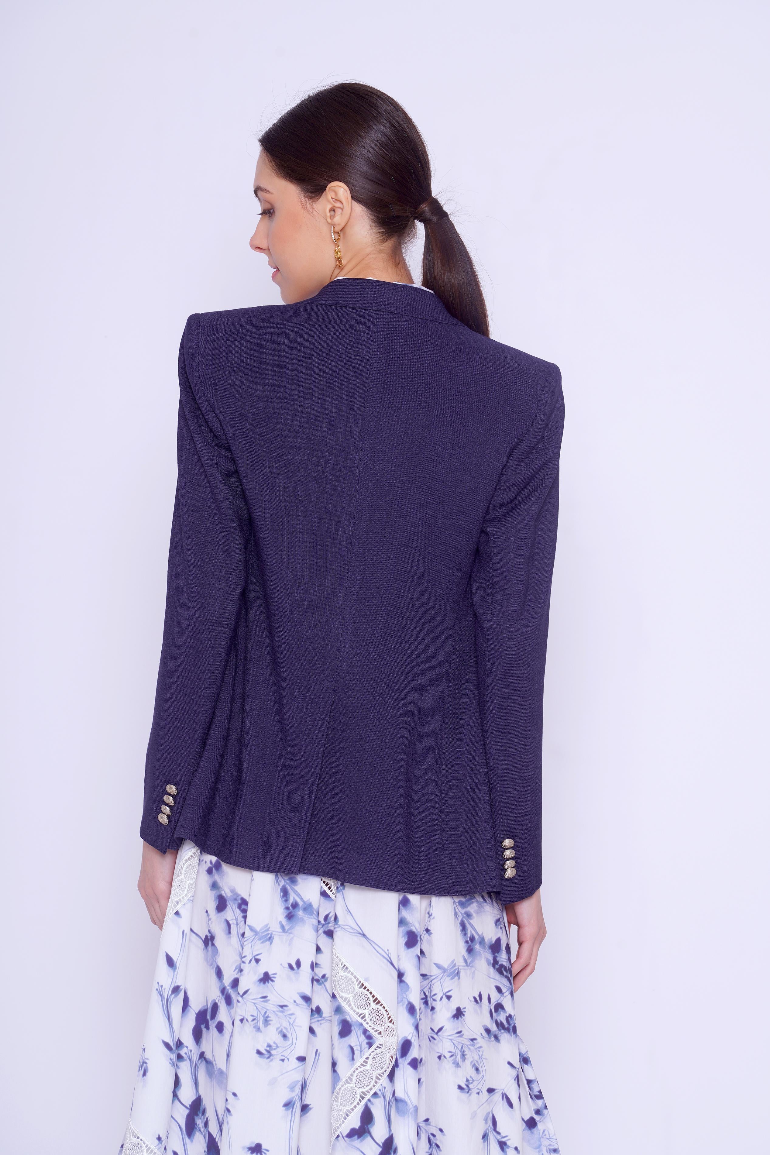 Giacca doppiopetto blu 