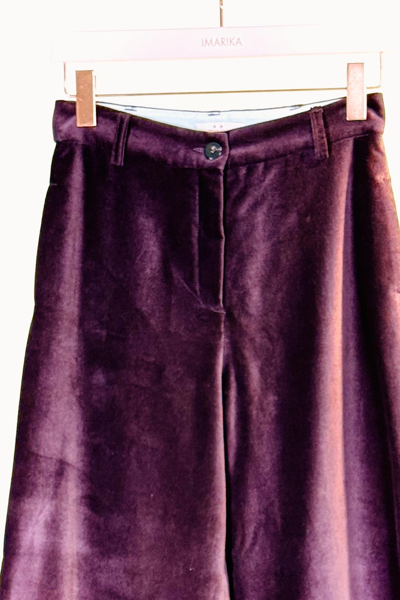 Pantalone in velluto DORISVELLUTO VIOLA MININA