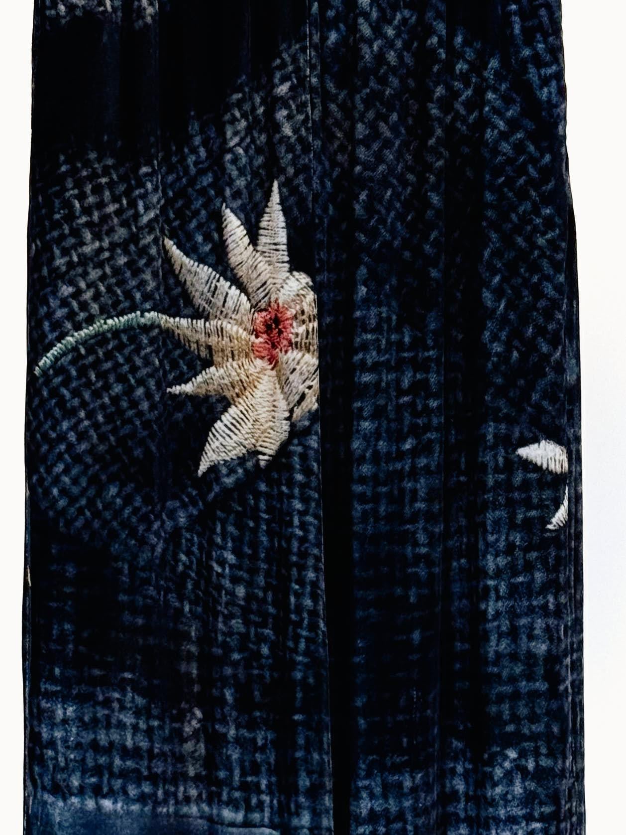 Pantalone velluto P301COULISSE MULTI NERO Colomba leddi