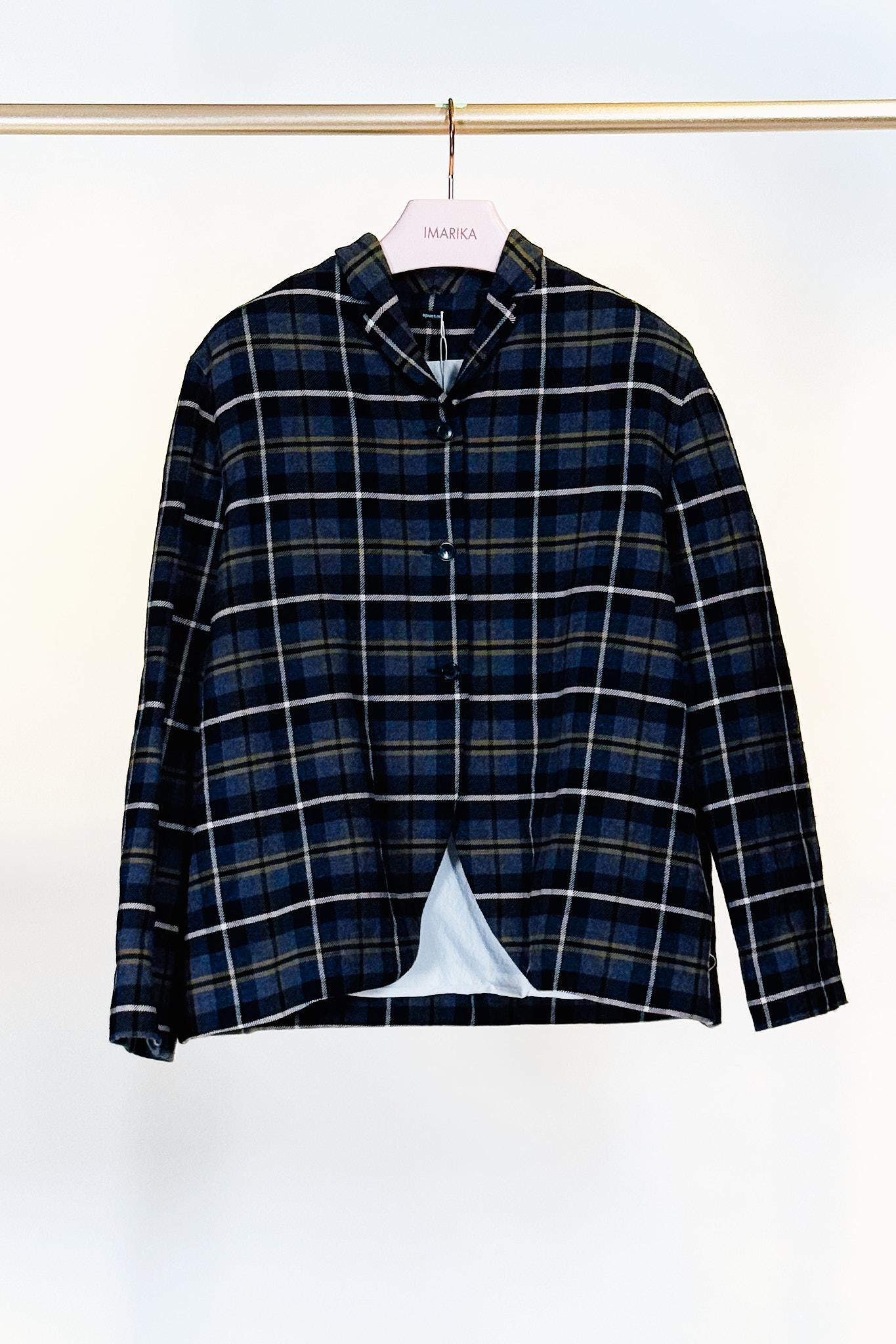 Giacca tartan P981QUADRI NERO Apuntob