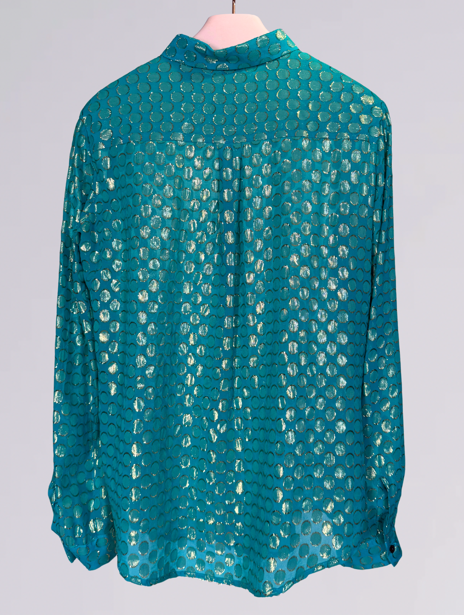 Camicia turchese lurex 