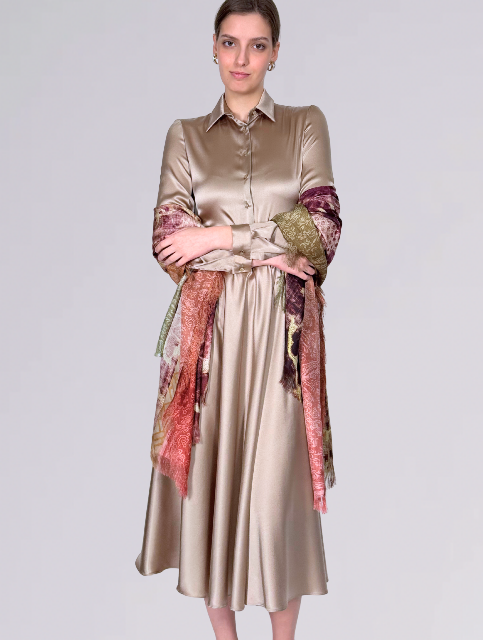 Chemisier in seta AB607826CHAMPAGNE Sartoria 74