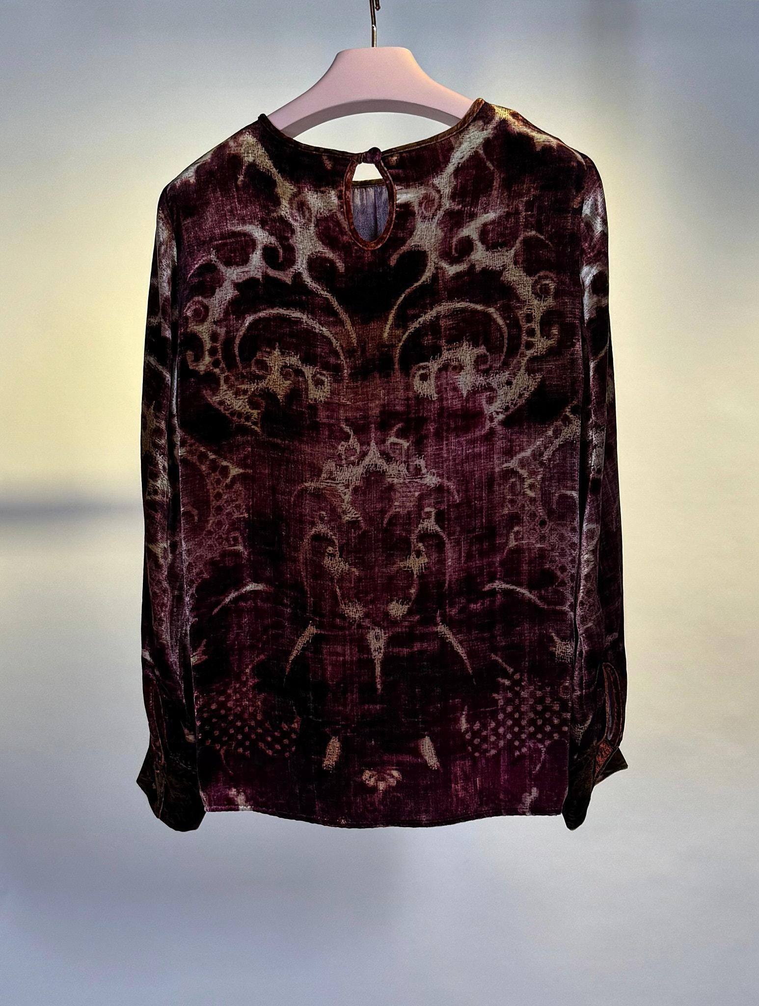 Blusa in velluto 516438VELLUTO BURGUNDY Pierre-Louis Mascia