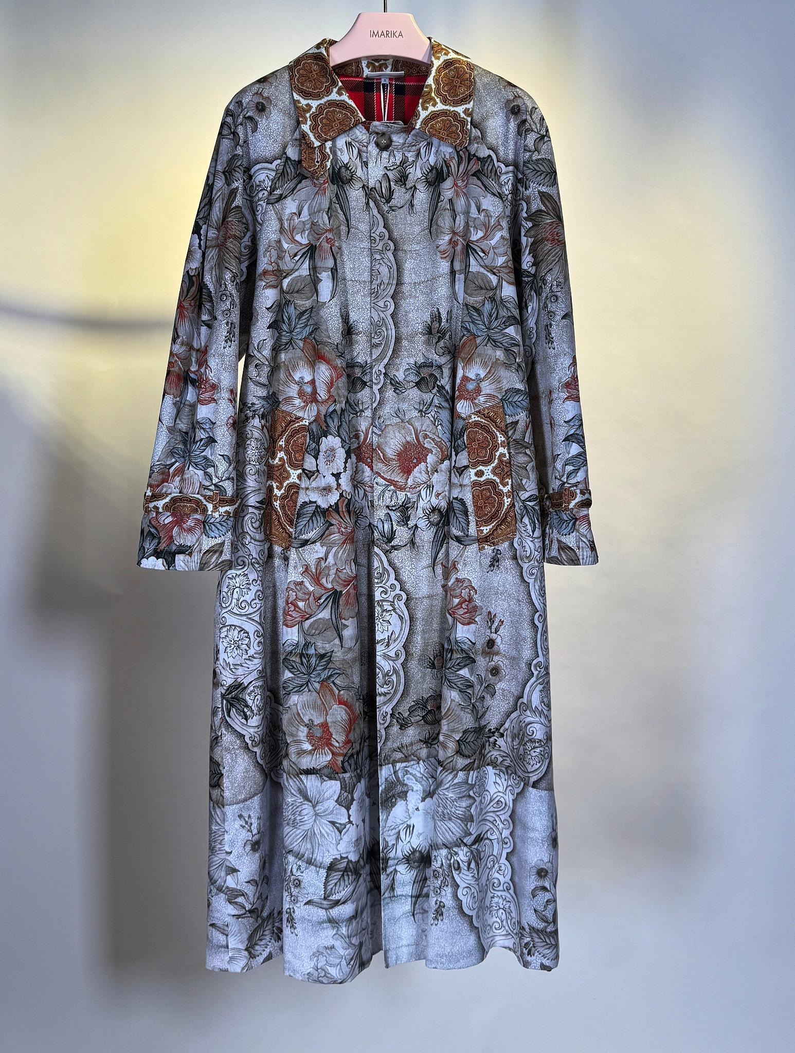 Trench fantasia 516587FIORI GRIGIO Pierre-Louis Mascia