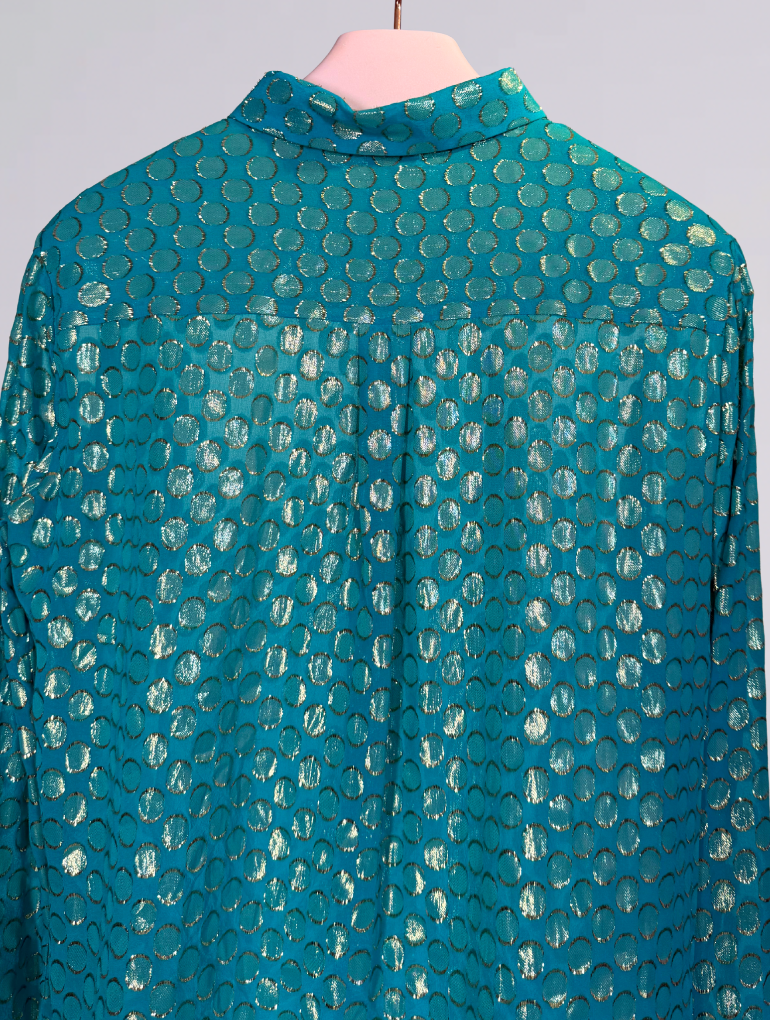 Camicia turchese lurex 