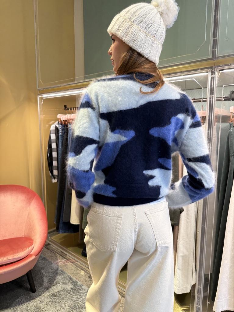 MAGLIONE CAMOUFLAGE FLUFFY B126CAMO NAVY GRIGIO Brodie