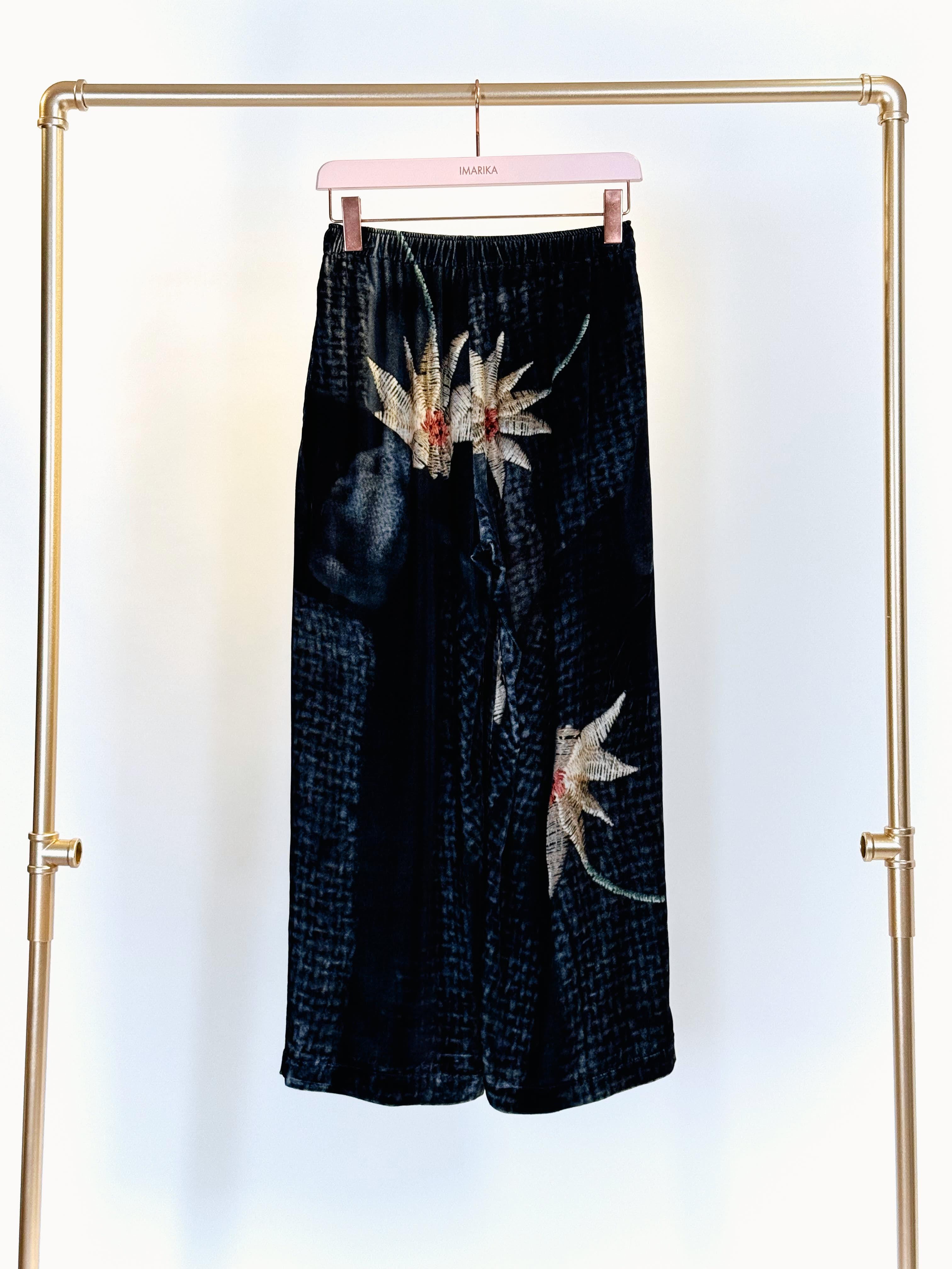 Pantalone velluto P301COULISSE MULTI NERO Colomba leddi