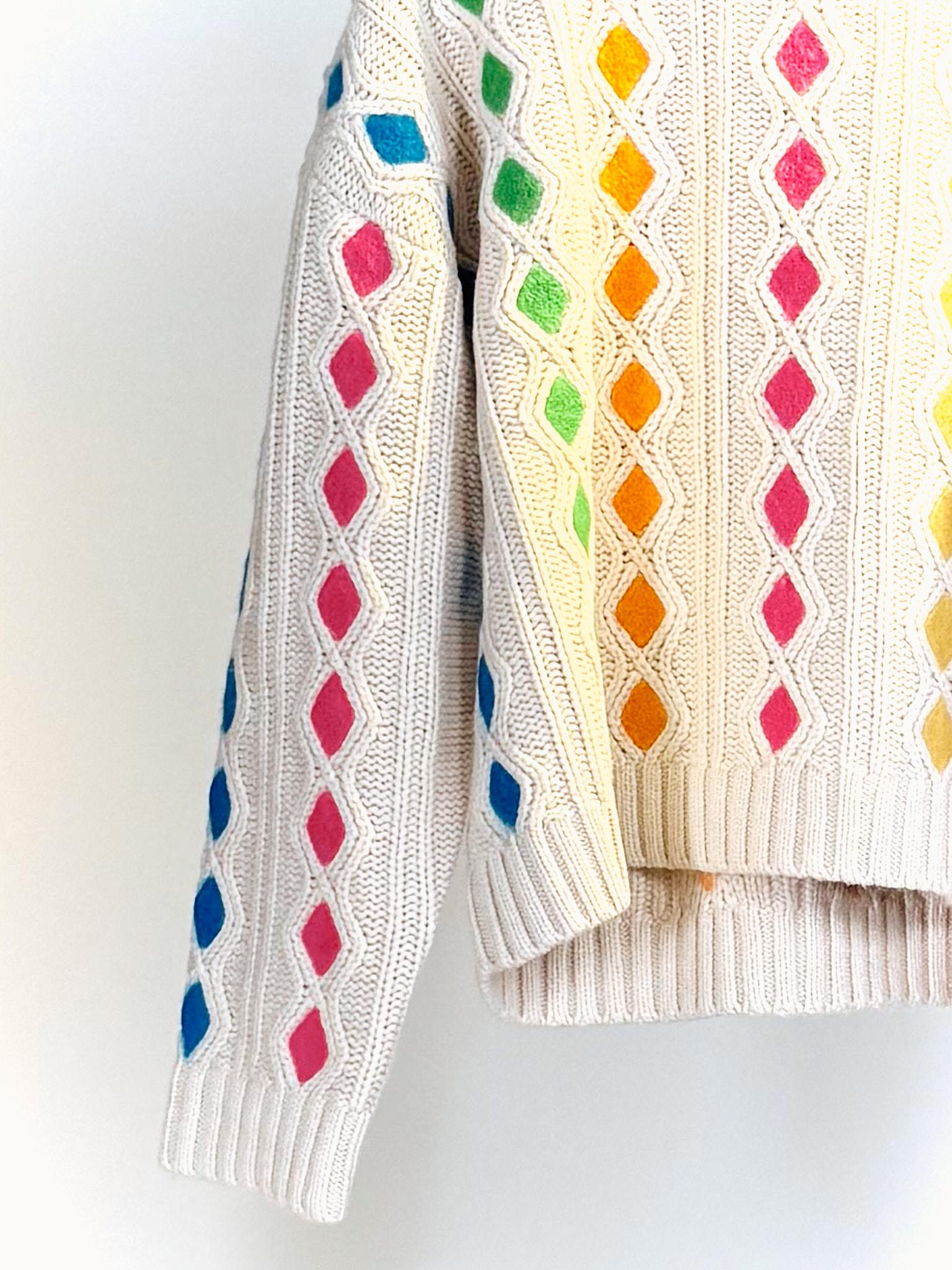 Maglia rombi colorati KNT073AQUADRI MULTI MIRA MIKATI